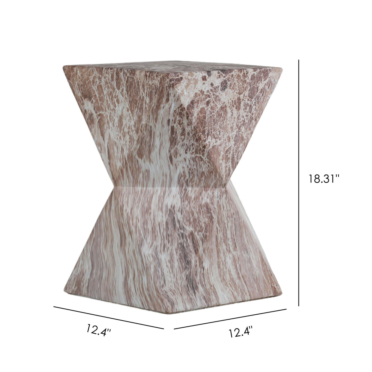 Round Outdoor Geometric End Table - Marble, photo 2 of 7