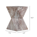 Round Outdoor Geometric End Table - Marble by HouseOfZazla