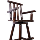 Rustic Bar Stool, Fir Wood Construction, Wide Armrest by HouseOfZazla