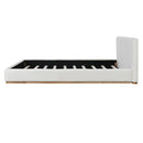 Elegant Upholstered Bed With Solid Wood Frame - Queen