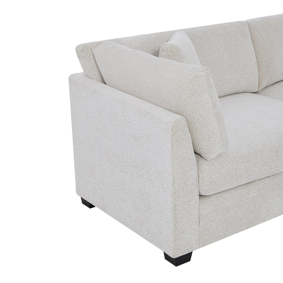 83.5" Modern Flared Arms Sofa (Beige), photo 8 of 10