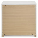 Ines 2-drawer Nightstand Bedside Table White High Gloss
