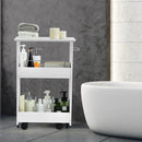 Slim Rolling 3-Tier Bathroom Mobile Shelving Cabinet wih Handle by LJGDeals
