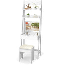 3-in-1 Modern Shelf Vanity Set with Flip Top Mirror and 6 Makeup Organizers by LJGDeals