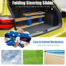 Folding Snowsled Portable Steering Slider with Pulling Ropes and Metal Rails by LJGDeals