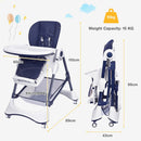 A-Shaped High Chair with 4 Lockable Wheels by LJGDeals