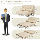 6-Position Foldable Floor Sofa Bed with Detachable Cloth Cover by LJGDeals