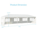 10 x 30 Feet Canopy Tent with 5 Removable Sidewalls for Party Wedding by LJGDeals