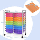 20 Drawers Storage Rolling Cart Studio Organizer-Multicolor by LJGDeals