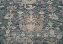 7' 11''x9' 8'' Slate, Gray Hand Knotted LoomBloom Muted Turkish Oushak  100% Wool Transitional Oriental Area Rug
