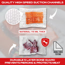 Vacuum Sealer Roll - 8 in x 150 ft, Textured on Both Sides, 7.5 Mil Thickness