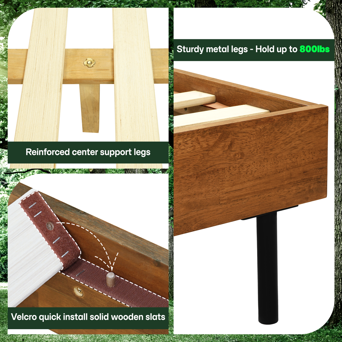 Alander Solid Wood Bed Frame, photo 21 of 25
