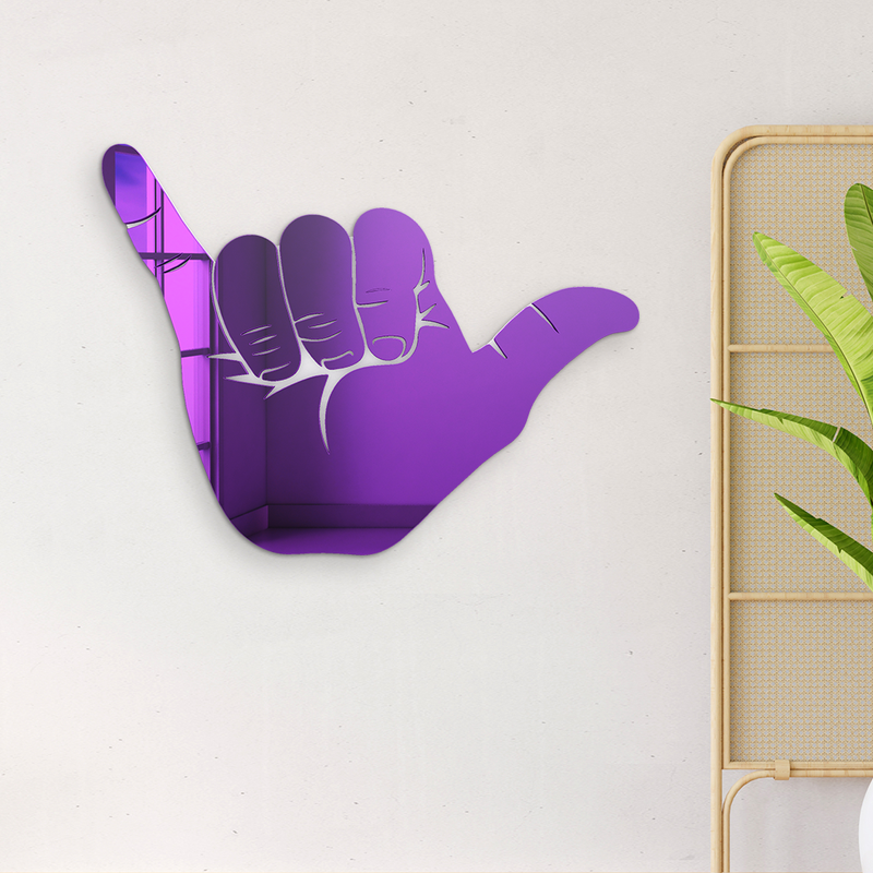 Hang Loose Hand Silhouette Mirror