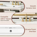 Wall-Mounted Bathroom Vanity Set With Sink, 2 Drawers And Soft-Close Door by Unique Piece Furniture