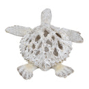 13.2x12.2x3.9' Decorative Polyresin Turtle Statue with White Coral Reef Design by HouseOfZazla