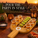 Cactus Tequila Tray & Shot Glasses Set - Tequila Gifts & Mexican Gifts