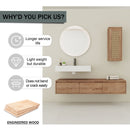 Modern Imitative Wall Mounted Bathroom Vanity With Resin Sink And Side Cabinet by HouseOfZazla