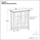 Acadian - Medium Storage Cabinet - Natural Aged Brown by HouseOfZazla