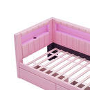 Upholstered Platform Bed With USB Ports And LED Belt by HouseOfZazla