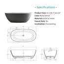 61'' Freestanding Bathtub