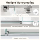 44"-48"W x 76"H Frameless Single Sliding Shower Door by HouseOfZazla