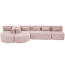 Upholstered Sofa Free Combined Sofa Couch With 2 Chaise Lounge And Five Back Pillows For Living Room by HouseOfZazla