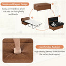 Twin Size Folding Ottoman Sleeper Bed With Mattress Convertible Guest Bed by HouseOfZazla