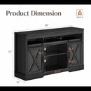 Farmhouse TV Stand With Sliding Barn Doors & Adjustable Storage