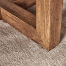 A modern retro circular coffee table with a diameter of 31.4 inches, made of MDF material, suitable for living rooms