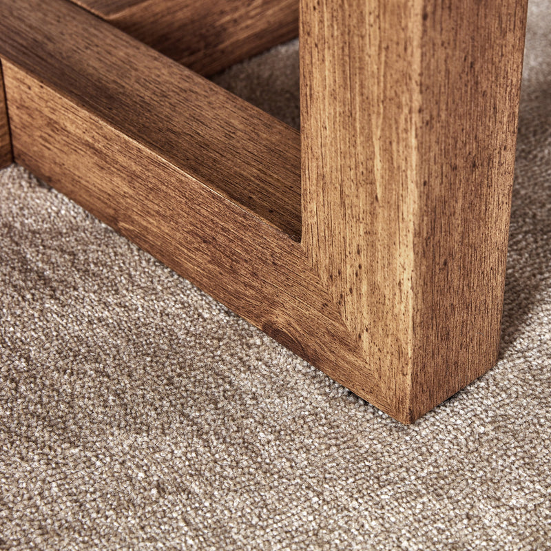 A modern retro circular coffee table with a diameter of 31.4 inches, made of MDF material, suitable for living rooms