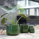 Handmade Solid Glazed Ceramic Planter Set of 4