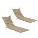 2PCS Set Outdoor Lounge Chair Cushion Replacement - Khaki by HouseOfZazla