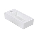Modern Ceramic Rectangle Wall Mount Bathroom Sink With Single Faucet Hole by HouseOfZazla