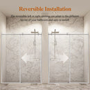 Frameless Sliding Shower Door in Brushed Nickel
