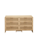 Modern Arc Shaped Corner Rattan Cabinet With 6 Drawers by HouseOfZazla