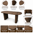 70.8" Oval Dining Table for 4-8 Persons