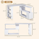Writing Table Workstation: L Shaped Corner Computer Desk
