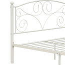 Full With Metal Frame Bed - White by HouseOfZazla
