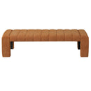 63-Inch Modern Minimalist Multi-Functional Boucle Bench in Orange