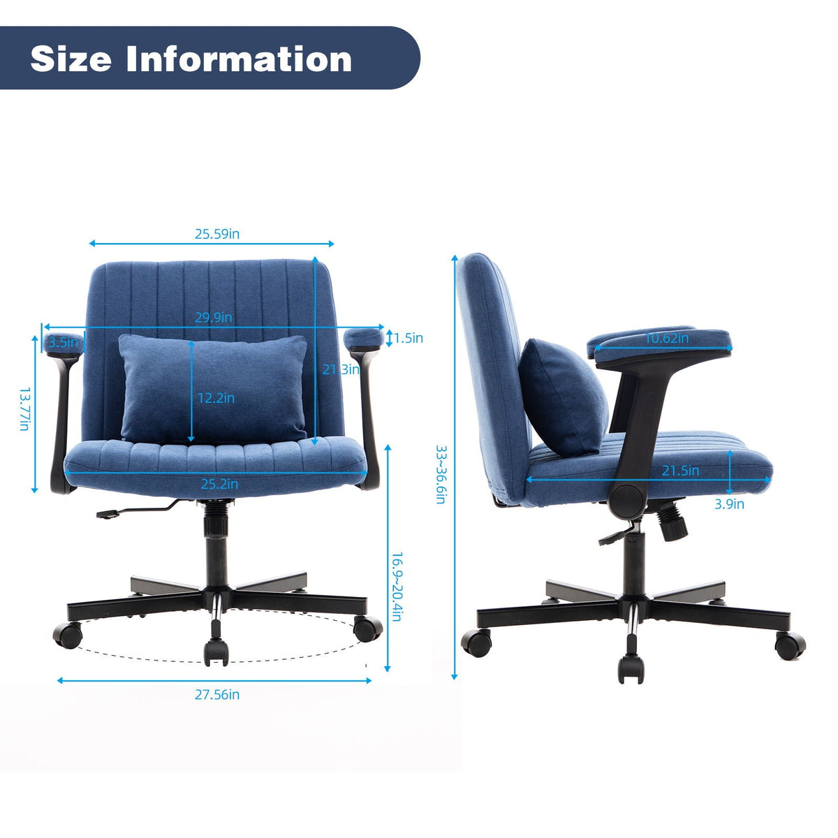 Criss Cross Armrest Office Chair With Wheels, photo 6 of 40