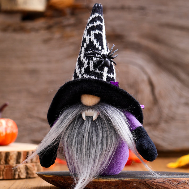 Spooky Spider Gnome Set, Spooky Halloween Decoration