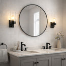 Zephyr - Single Light Sconce - Black / Clear