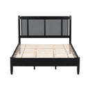 Solid Wood Queen Bed, Heavy Duty 500 lbs Support, No Box Spring Needed