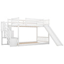 Bunk Bed With Convertible Slide And Stairway by HouseOfZazla