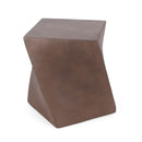 Outdoor Lightweight Concrete Side Table - Brown