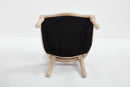 French Country Dining Chairs Set of 2 Upholstered with Rattan Back