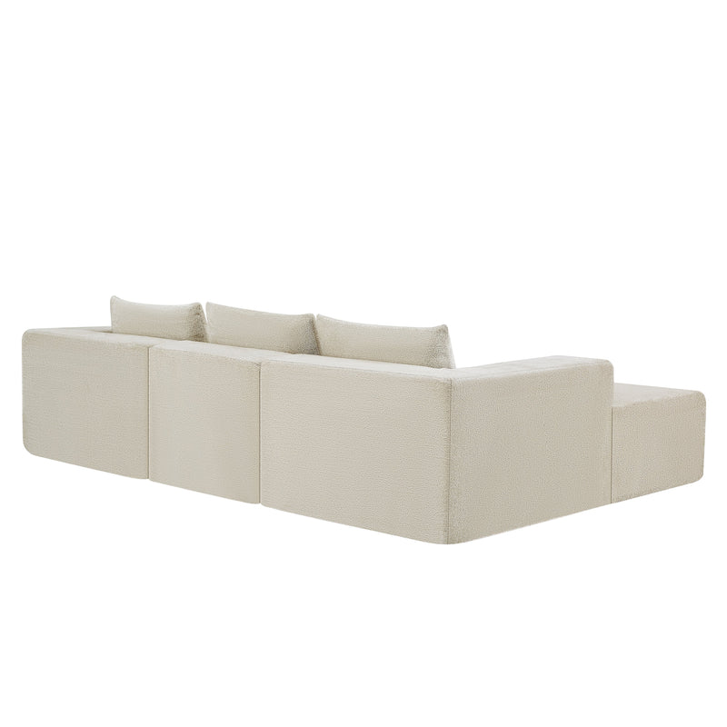 107" Compressed Sectional Sofa (Khaki), photo 4 of 10