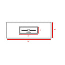 Rectangular Propane Fire Pit Table With Fiber Reinforcement And Adjustable Flame Control - Gray by HouseOfZazla