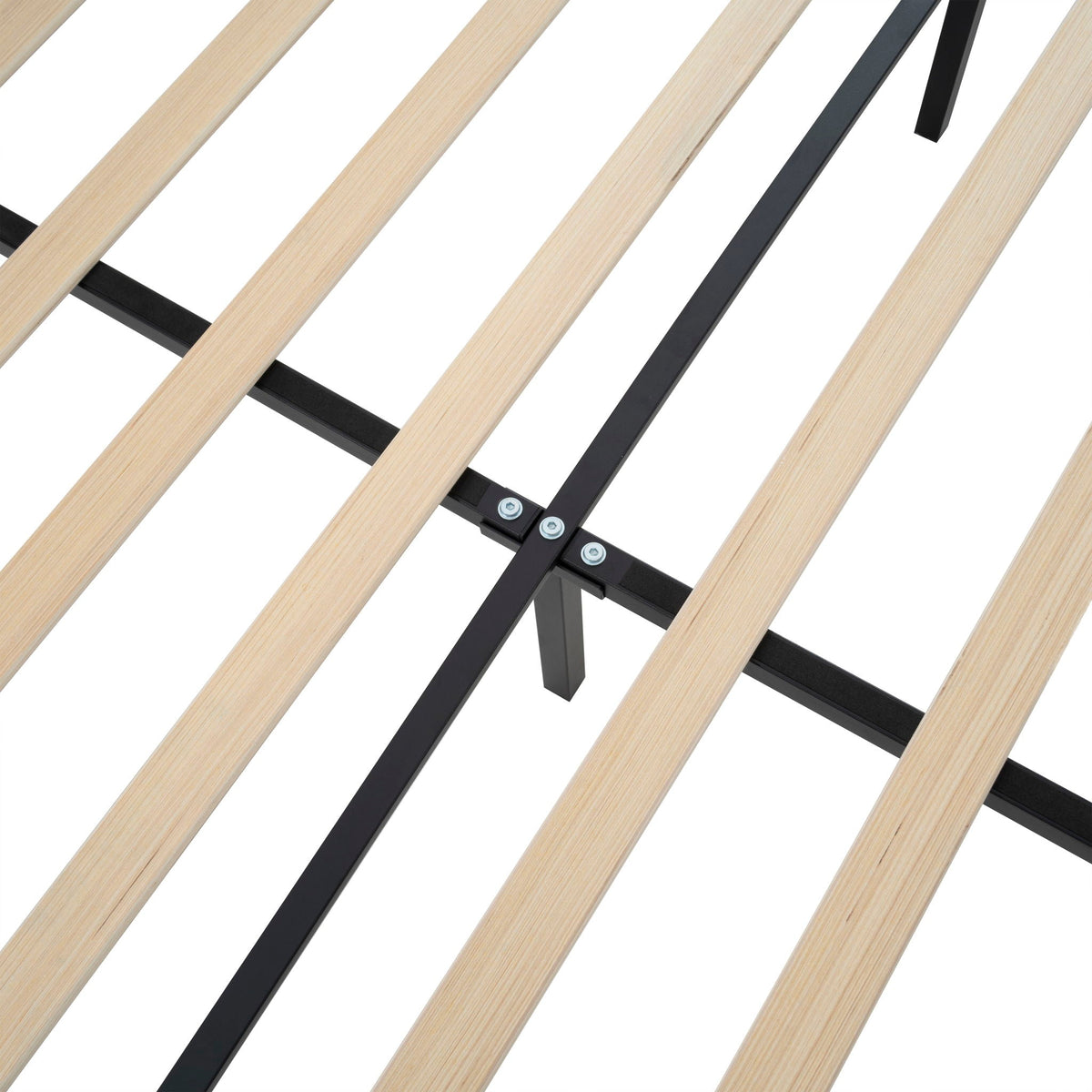 Platform Bed Frame With Tall Headboard And High Footboard, photo 9 of 40