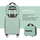 2Piece Luggage Sets ABS Lightweight Suitcase, Spinner Wheels, (20/14) OLIVE GREEN